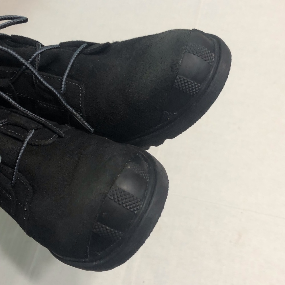 Sorel Black Lace Up Wedge Boots - Picture 9 of 10